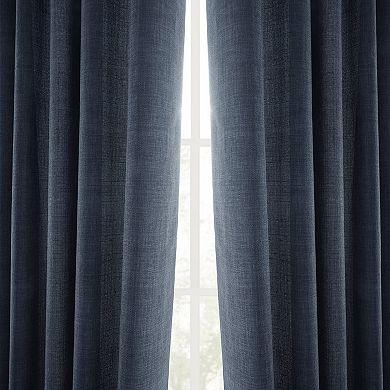 EFF Italian Faux Linen Room Darkening Window Curtain Panel