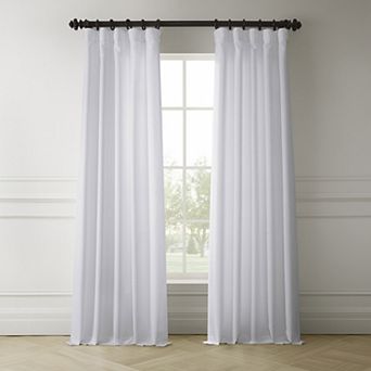 EFF Italian Faux Linen Room Darkening Window Curtain Panel