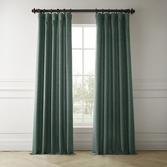 EFF Italian Faux Linen Room Darkening Window Curtain Panel