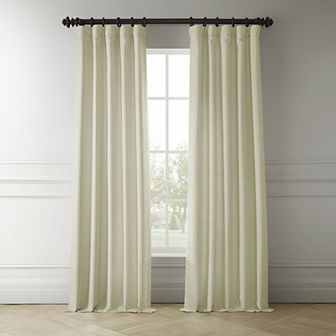 EFF Italian Faux Linen Room Darkening Window Curtain Panel