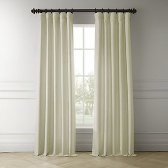 EFF Italian Faux Linen Room Darkening Window Curtain Panel