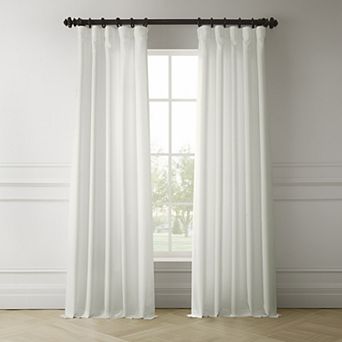 EFF Italian Faux Linen Room Darkening Window Curtain Panel