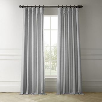 EFF Italian Faux Linen Room Darkening Window Curtain Panel