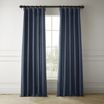 EFF Italian Faux Linen Room Darkening Window Curtain Panel