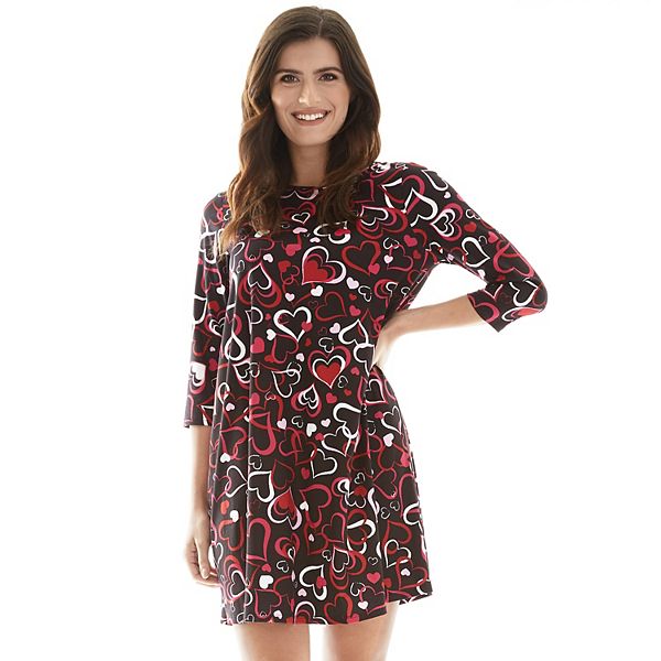 Women's Apt. 9® Valentine's Day Print Swing Dress