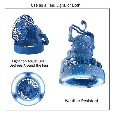Wakeman Outdoors 2-in-1 Portable 18 LED Lantern with Ceiling Fan