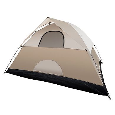 Wakeman Outdoors 4-Person Water Resistant Dome Tent with Removable Rain Fly