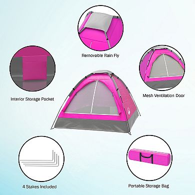 Wakeman Outdoors 2-Person Dome Tent with Rain Fly