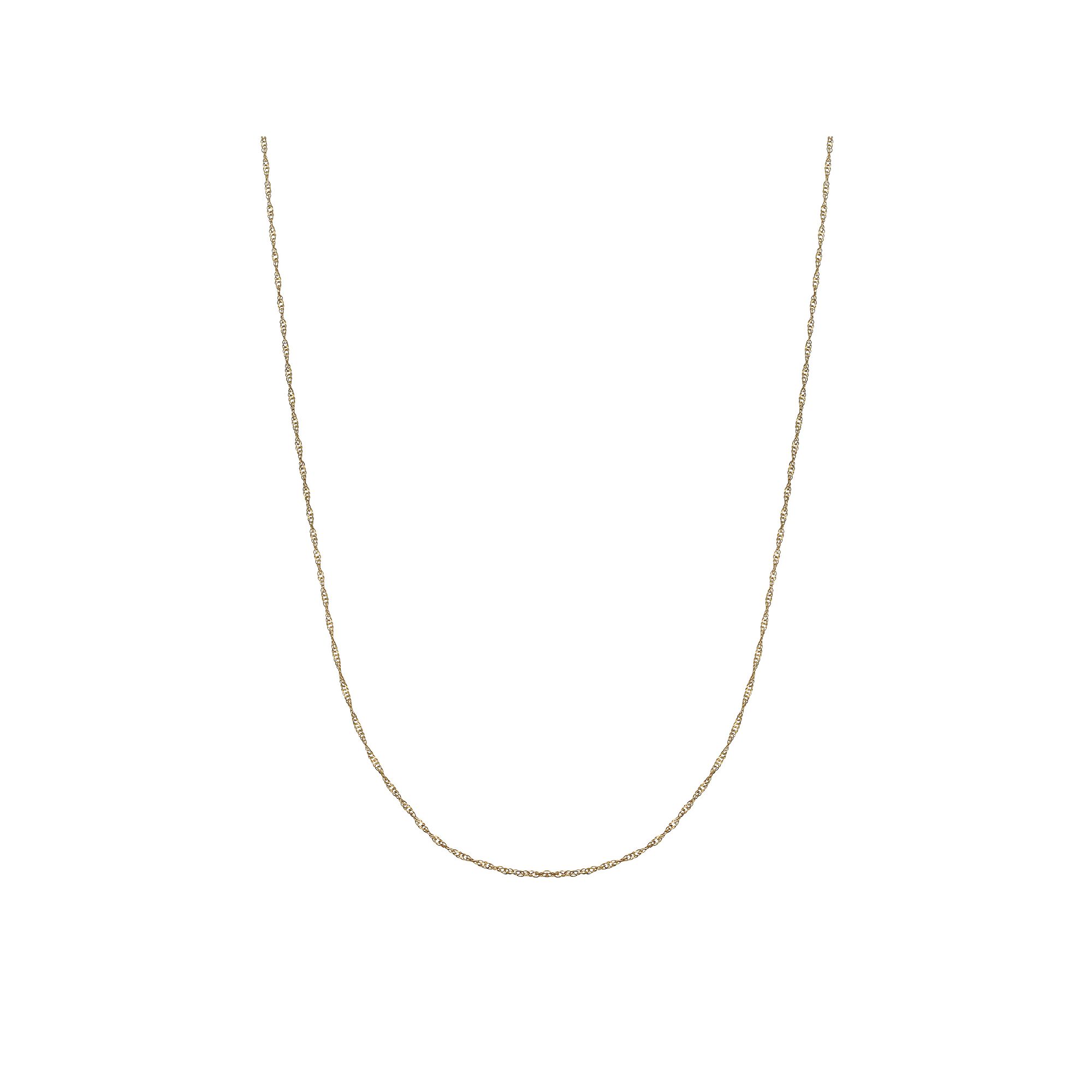 PRIMROSE Sterling Silver Singapore Chain Necklace, Womens, Size: 18, Go