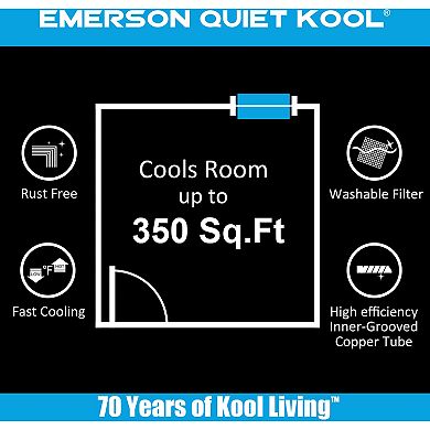 Emerson Quiet Kool 8,000 BTU 115V Window Air Conditioner with Remote Control