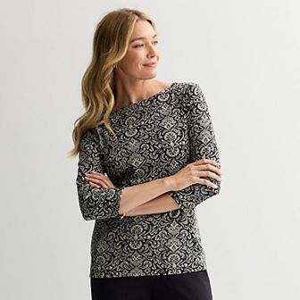 Women's Croft & Barrow® Boatneck Top