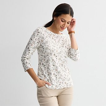 Women's Croft & Barrow® Boatneck Top
