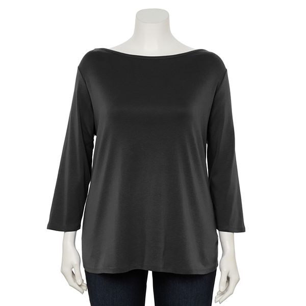 Plus Size Croft & Barrow® Boatneck Top