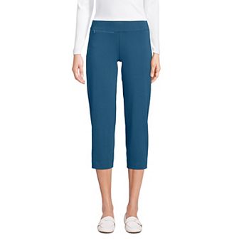 Women's Lands' End Starfish Straight-Leg Pull-On Crop Pants