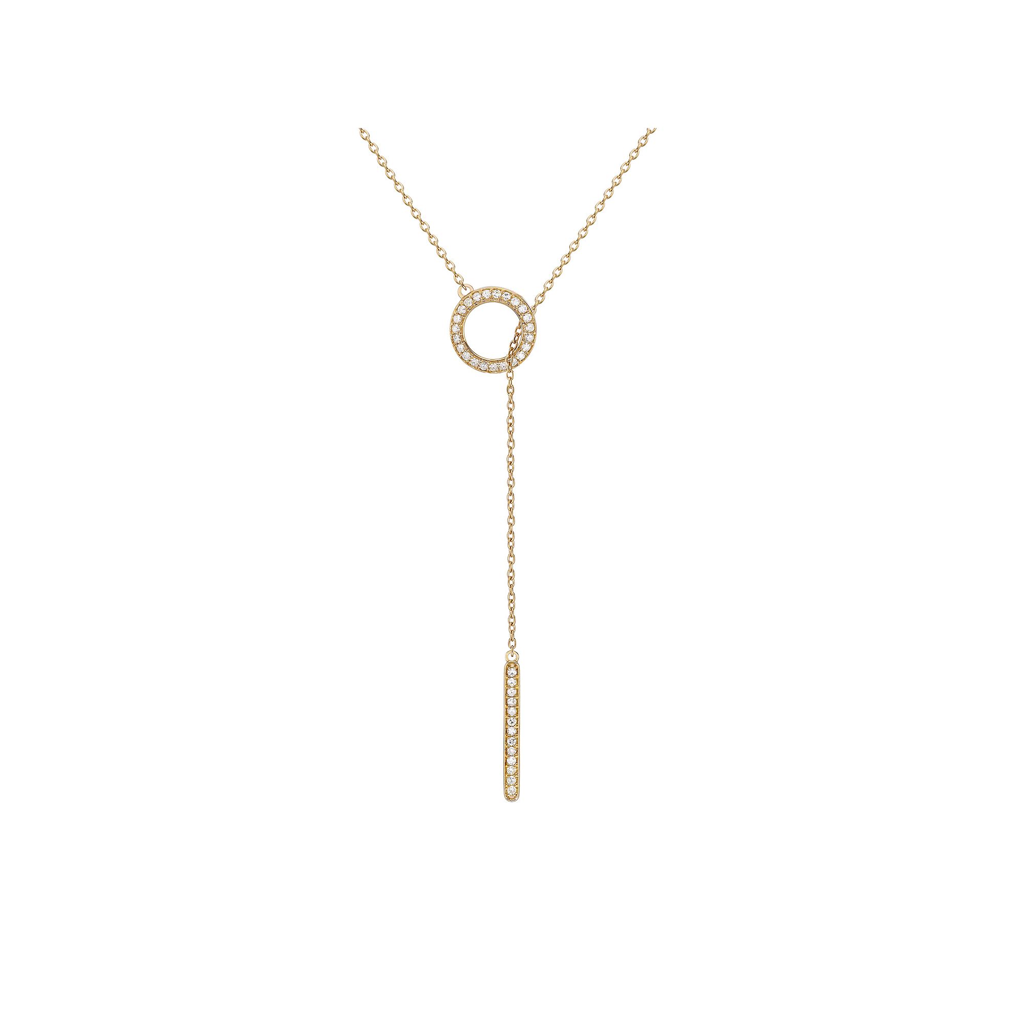 Gemminded 18k Gold Over Sterling Silver 1/4 Carat T.W. Diamond Y-Necklace,