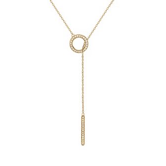 Gemminded 18k Gold Over Sterling Silver 1/4 Carat T.W. Diamond Y-Necklace
