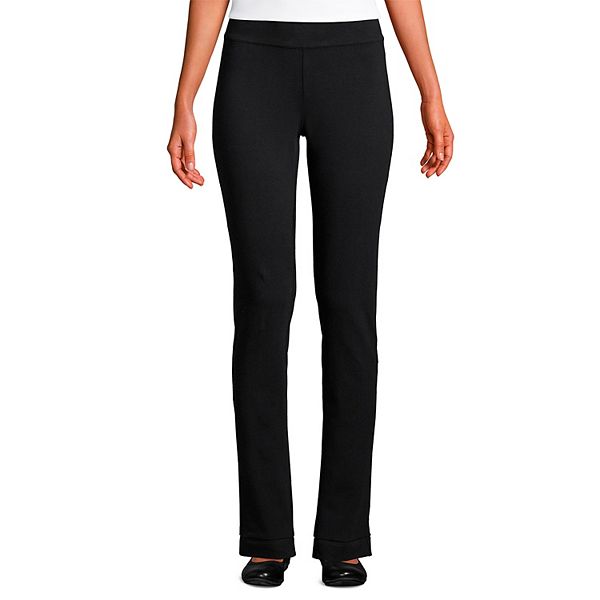 Lands' End Women's Tall Starfish Mid Rise Straight Leg Pants - Medium Tall  - Black : Target