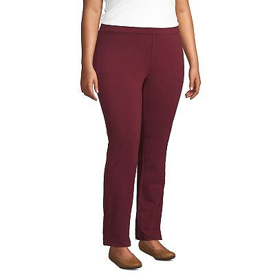 Plus Size Lands End Starfish Slim Straight Leg Pull On Pants