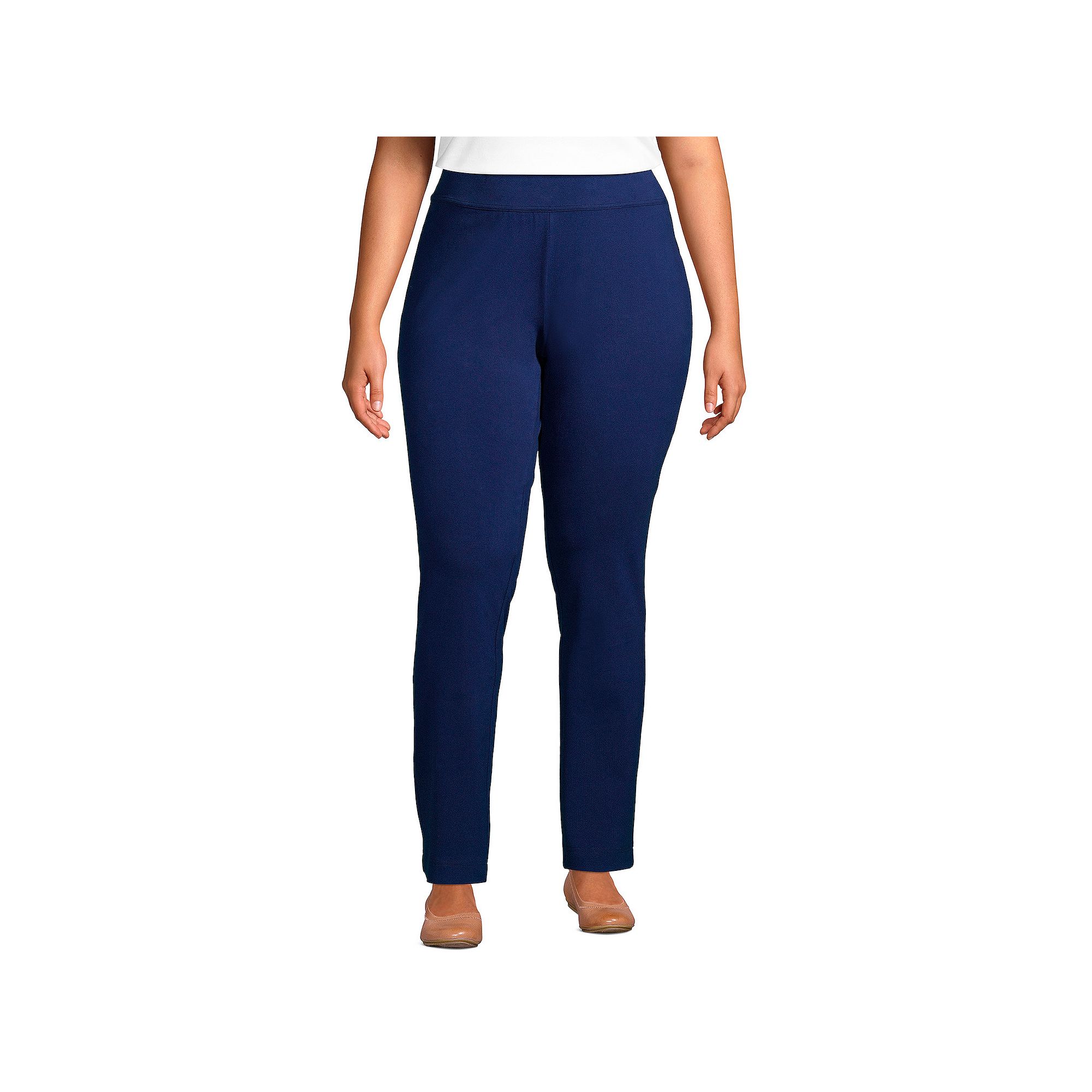 Plus Size Lands End Starfish Slim Straight Leg Pull-On Pants, Womens, Siz