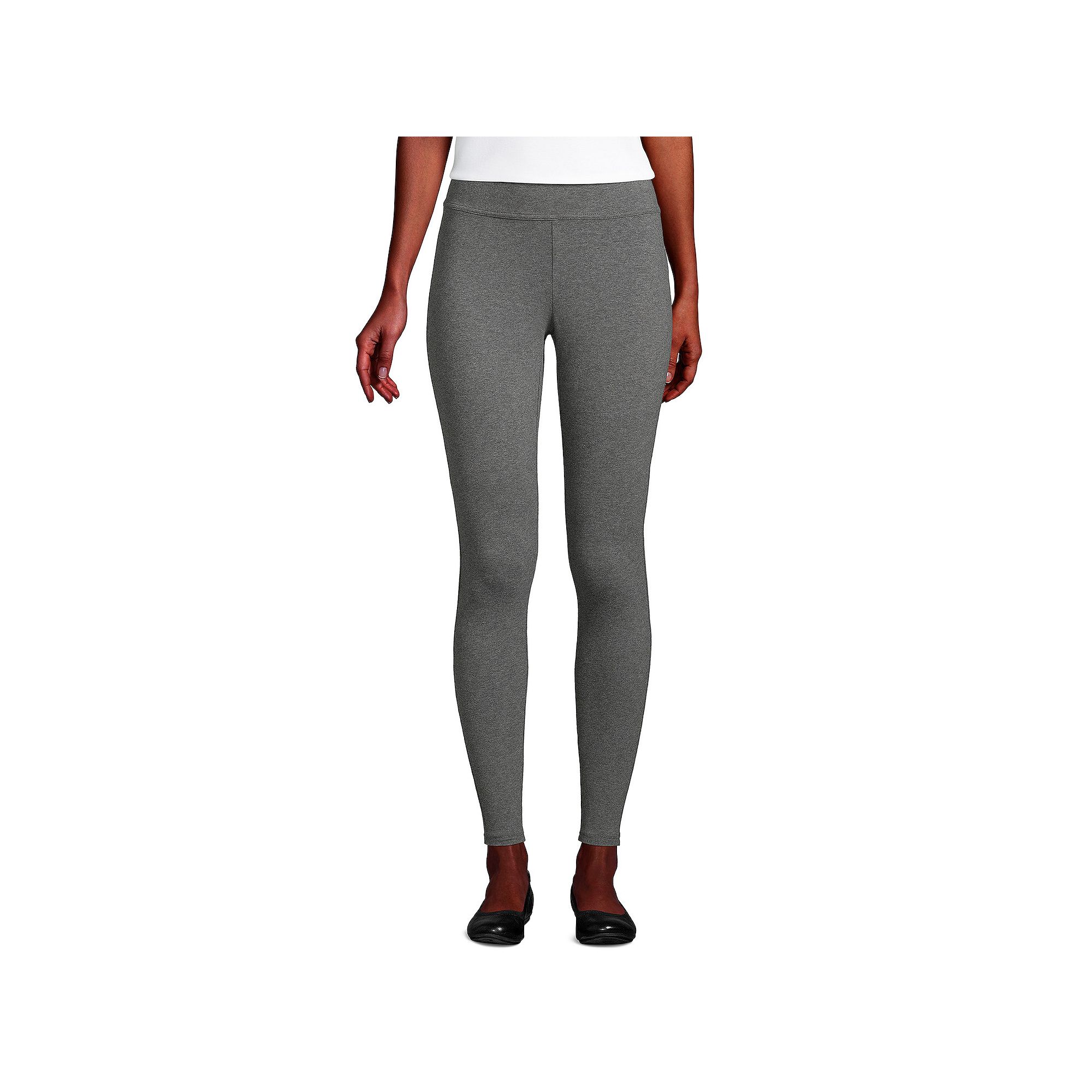 Womens Lands End Starfish Knit Leggings, Size: XS, Grey Heather