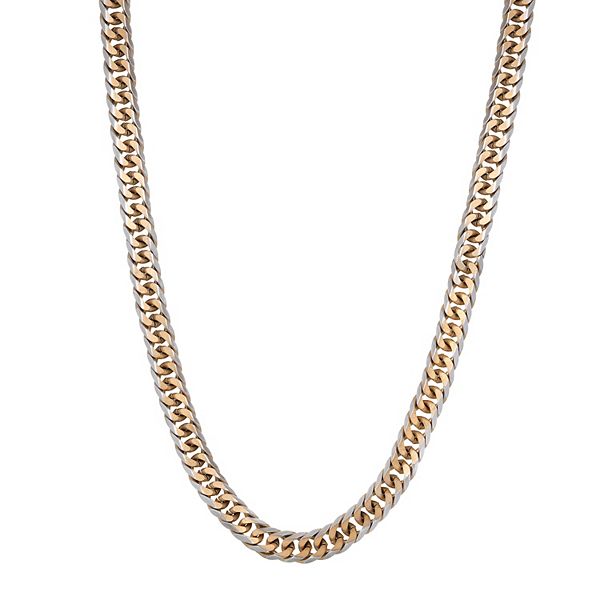 Mens Lynx Ion Plated Stainless Steel Curb Chain Necklace 0253