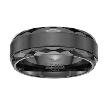 Men's LYNX Black Zirconium Textured Ring