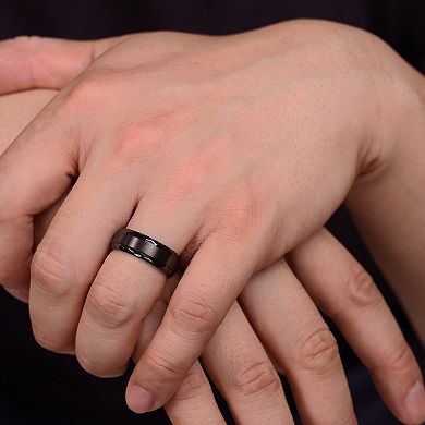 Men's LYNX Black Zirconium Textured Ring