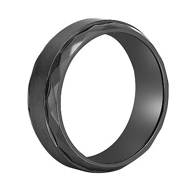 Men's LYNX Black Zirconium Textured Ring
