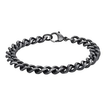Men's LYNX Stainless Steel Curb Chain Bracelet