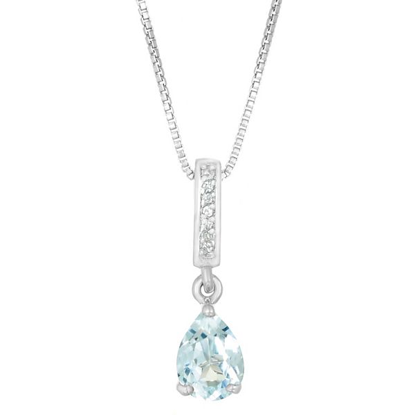 Kohls aquamarine online necklace