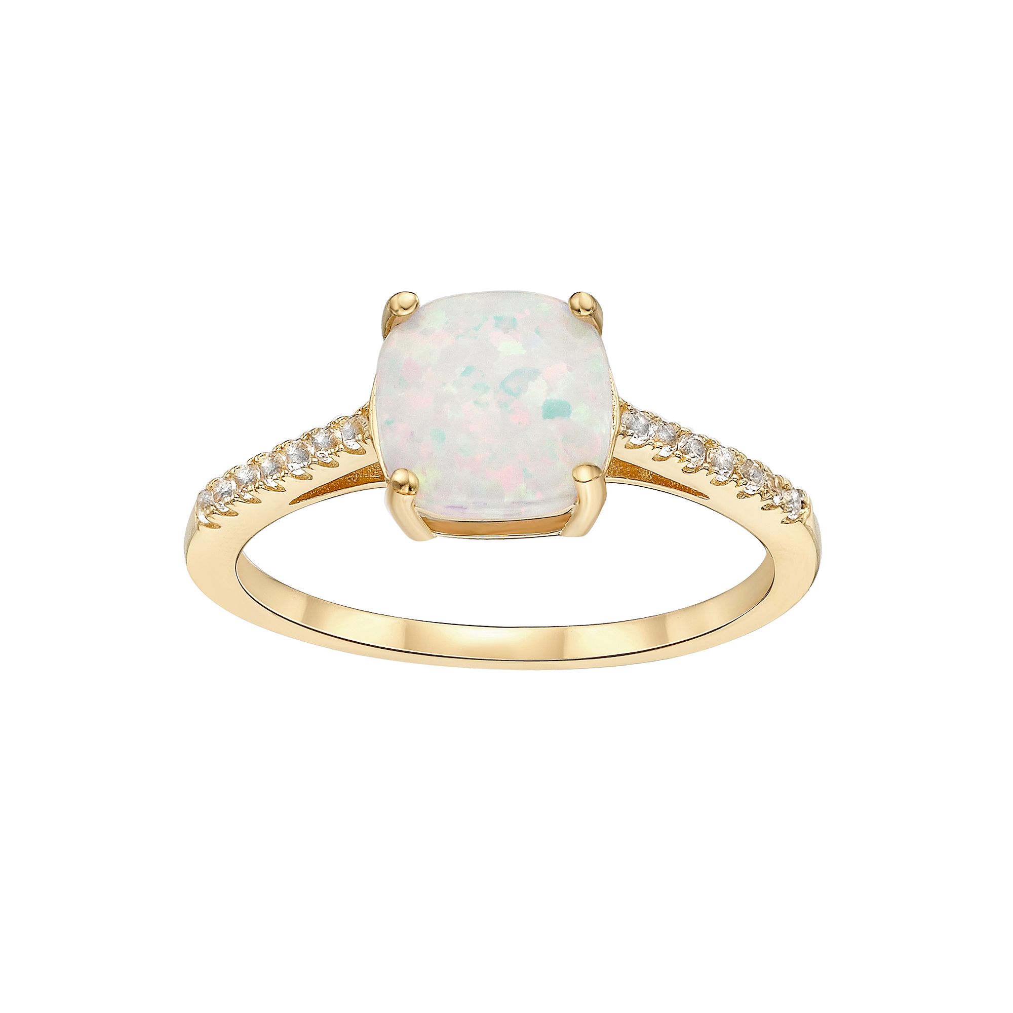 Gemminded 18k Rose Gold Over Sterling Silver Lab-Created White Sapphire & L