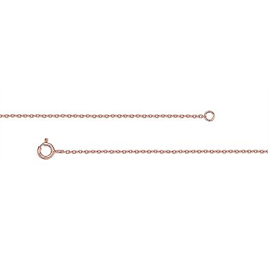 Gemminded 18k Rose Gold Over Sterling Silver White Topaz Accent & Amethyst Pendant Necklace
