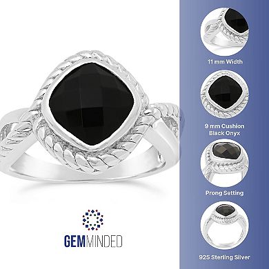Gemminded Sterling Silver Black Onyx Ring