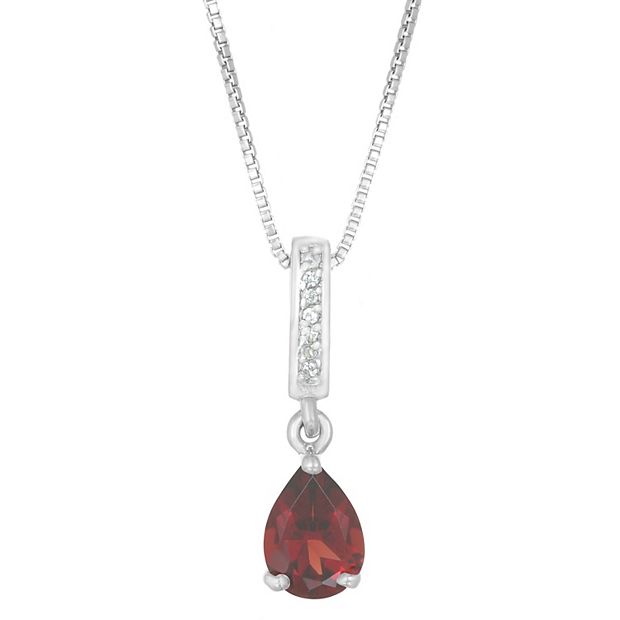 Kohls 2025 garnet necklace