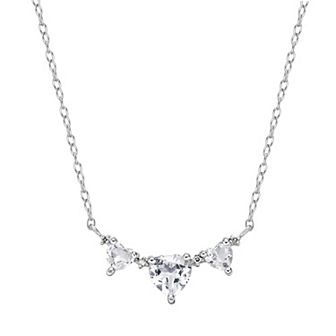 Gemminded Sterling Silver White Topaz & Diamond Accent Necklace