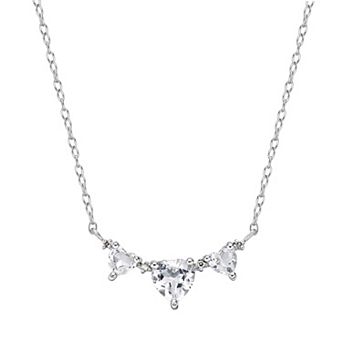 Gemminded Sterling Silver White Topaz & Diamond Accent Necklace