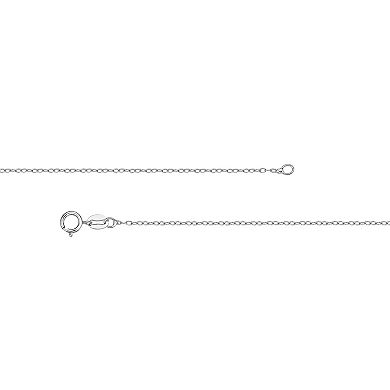 Gemminded Sterling Silver White Topaz & Diamond Accent Necklace