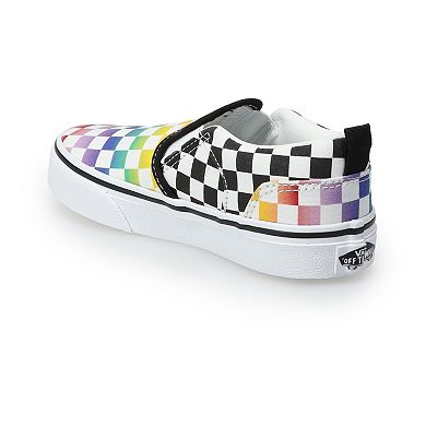Vans® Asher Kids' Rainbow Checkered Shoes