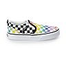 Vans® Asher Kids' Rainbow Checkered Skate Shoes 