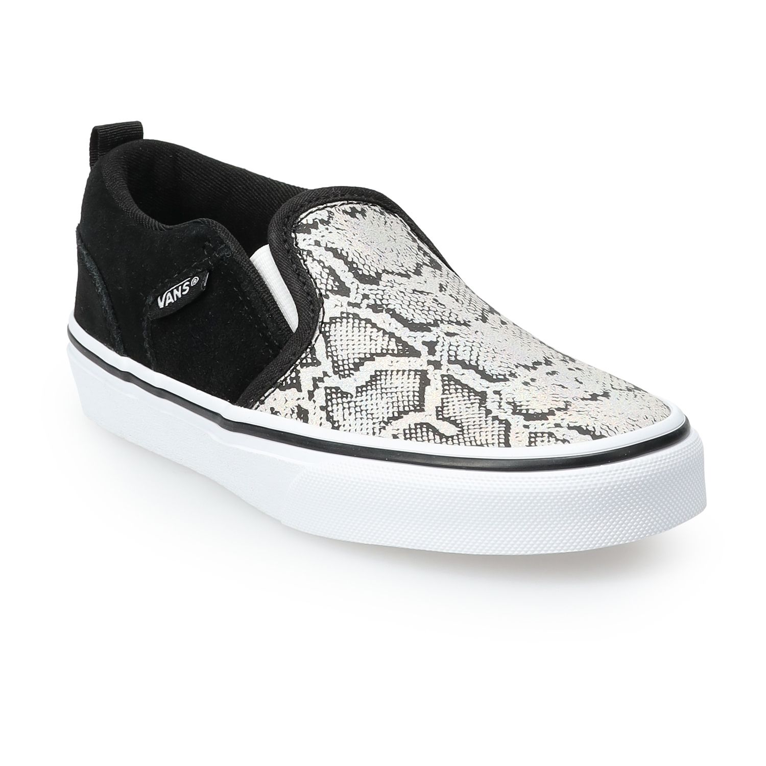 kohls black slip on vans