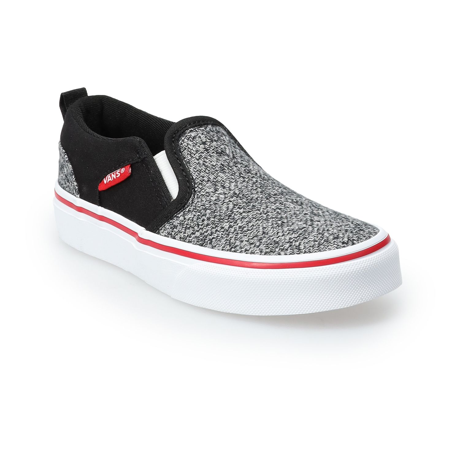 kohls black slip on vans