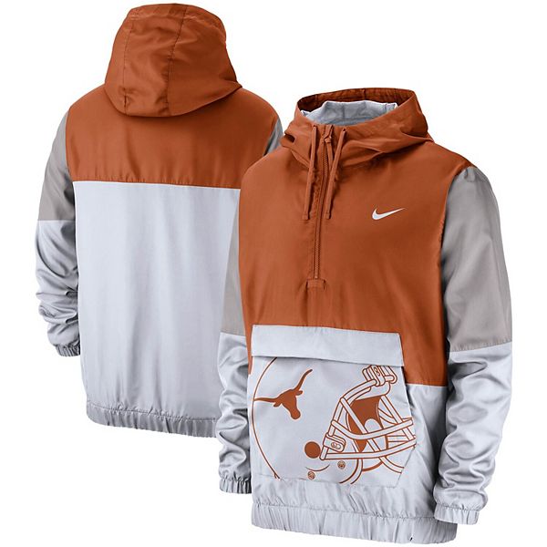 Men's Nike Texas Orange Texas Longhorns Colorblock Anorak Quarter-Zip Jacket