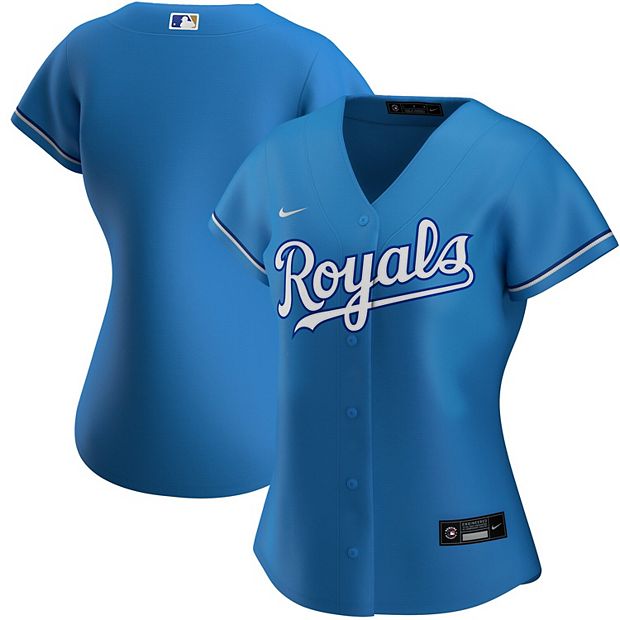 Men's Nike Light Blue Kansas City Royals Alternate Replica Team Logo Jersey
