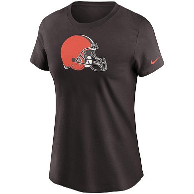 Women's Nike Brown Cleveland Browns Logo Essential T-Shirt