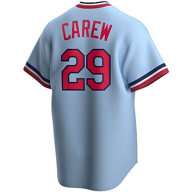 Men's Nike Rod Carew Light Blue Minnesota Twins Road Cooperstown Collection Player Jersey