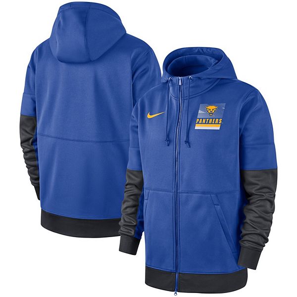 Men's Nike Royal Pitt Panthers Sideline Full-Zip Performance Hoodie