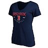 Women's Fanatics Branded Navy Boston Red Sox Live For It V-Neck T-Shirt