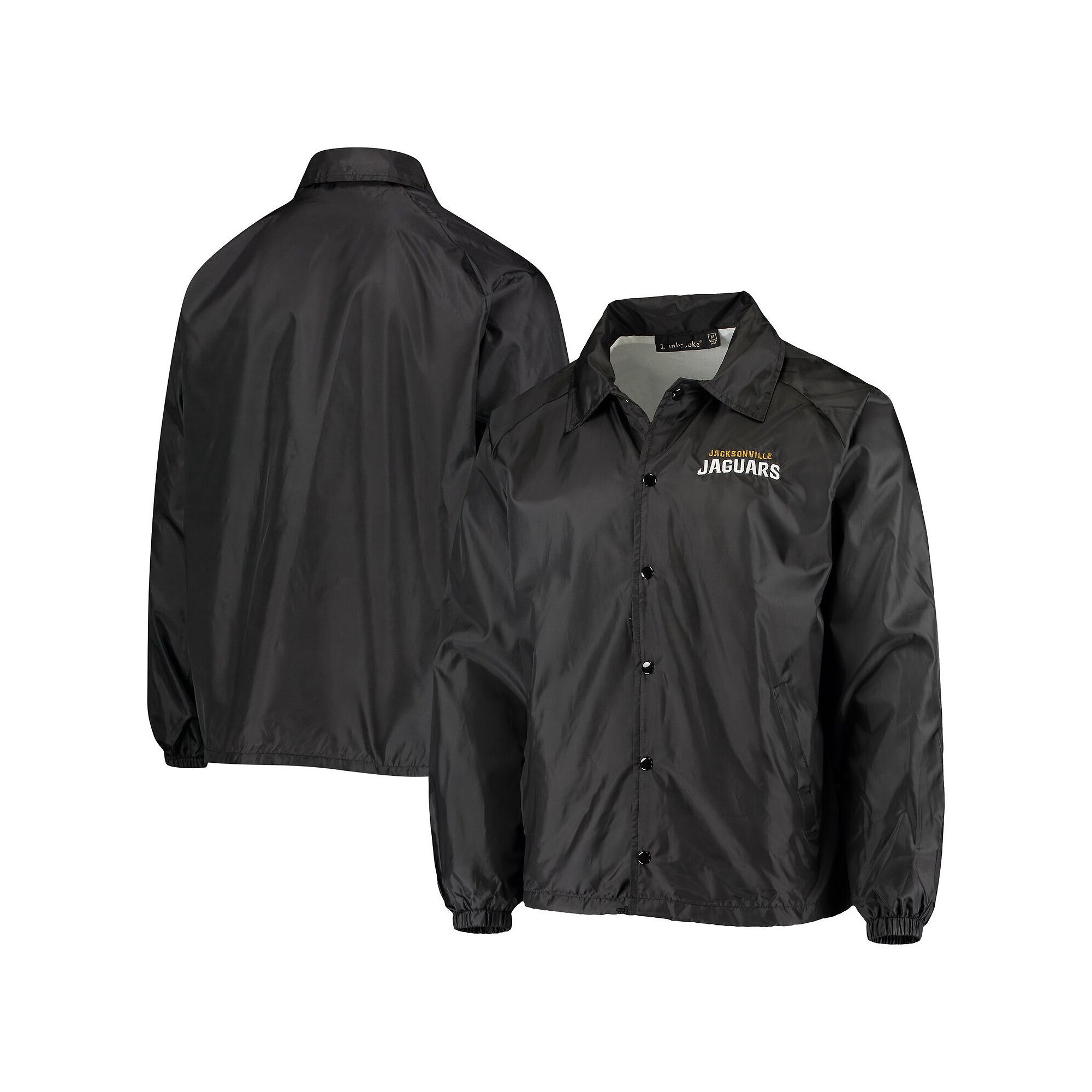 Mens Black Jacksonville Jaguars Coaches Classic Raglan Full-Snap Windbreak