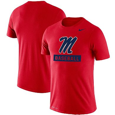 Men's Nike Red Ole Miss Rebels Baseball Logo Stack Legend Slim Fit ...