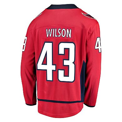 Men's Fanatics Branded Tom Wilson Red Washington Capitals Home Premier Breakaway Player Jersey